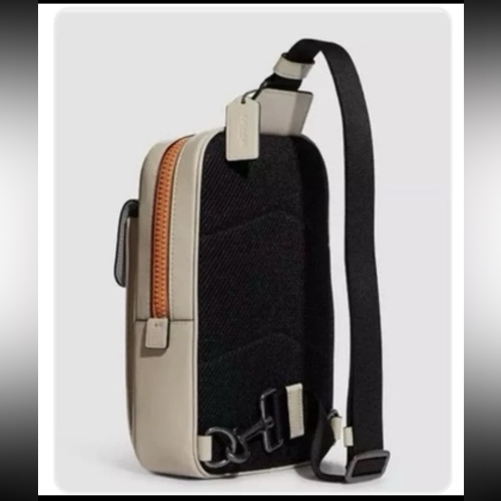 COACH C8126 Track Pack in Colorblock Signature Canvas Charcoal Denim - Picture 3 of 12